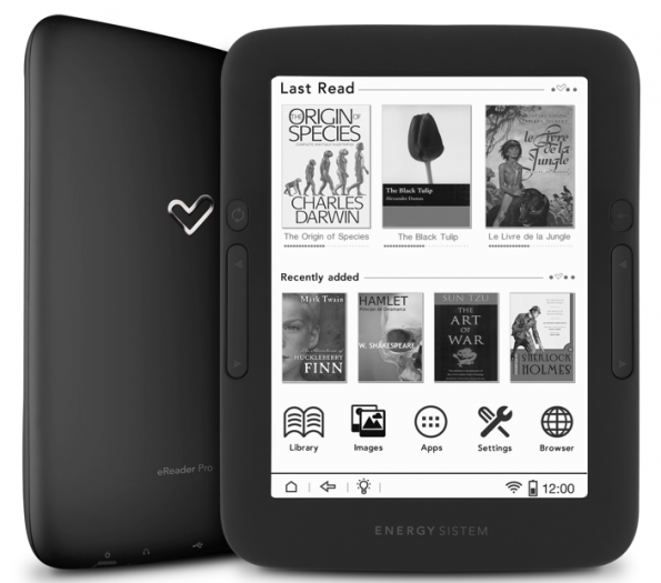 Energy eReader Pro, complete with light and touch eReader WiFi